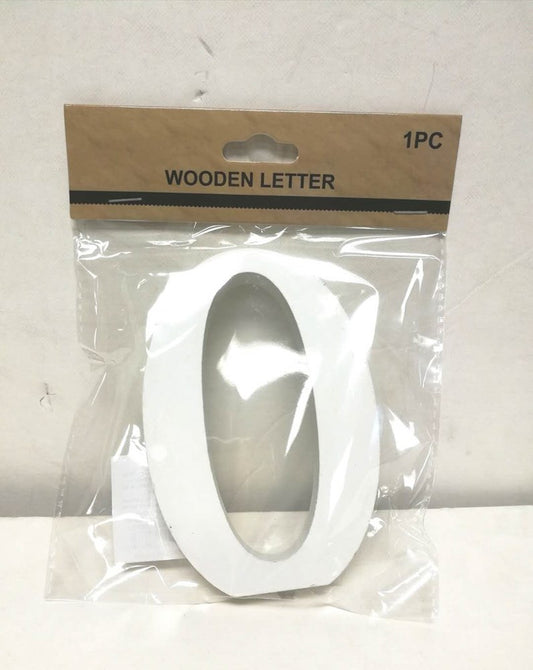 White Wood Letter O