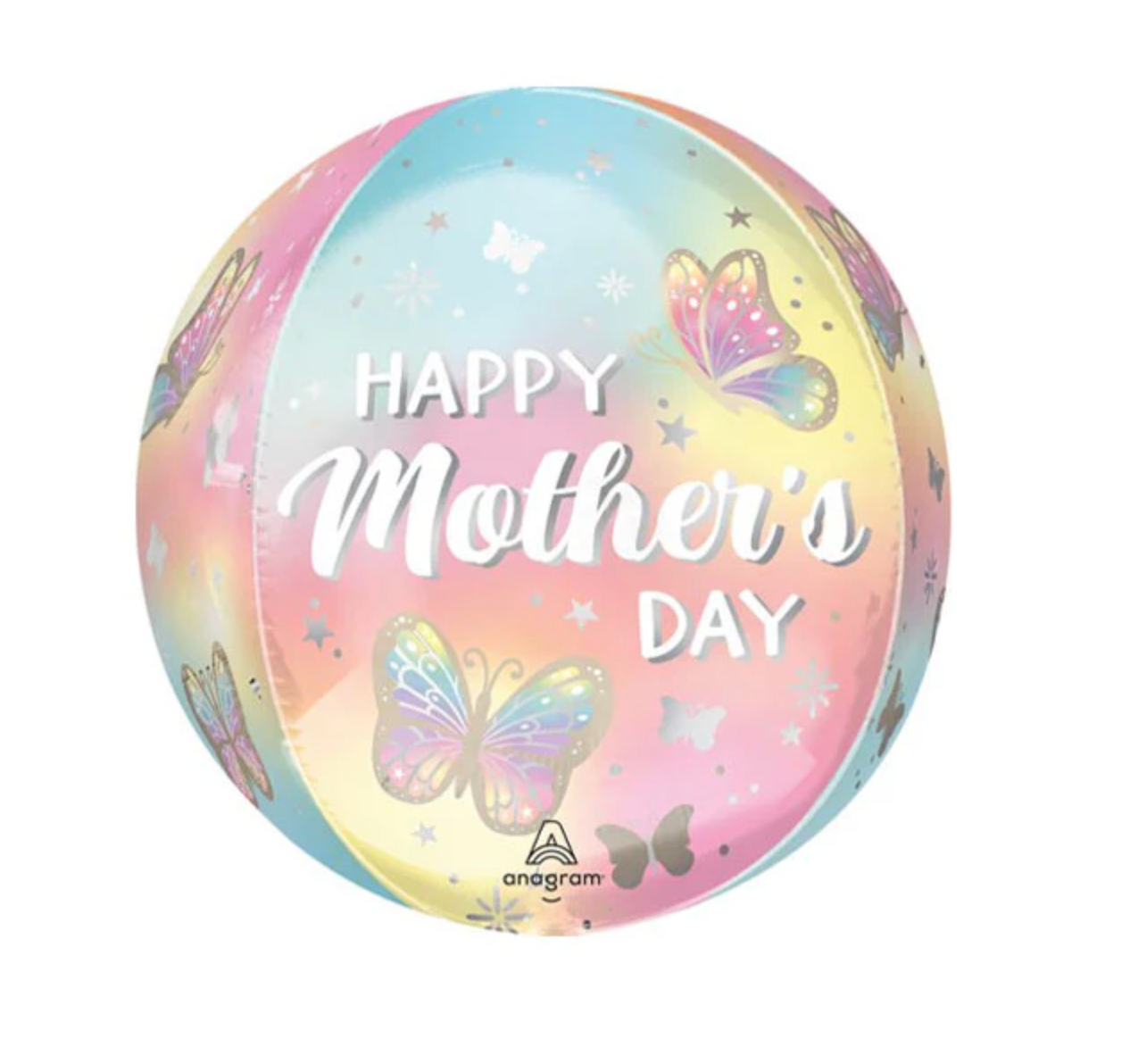 Anagram Happy Mothers Day Satin Fluttering 16 inch Foil Balloon 1ct
