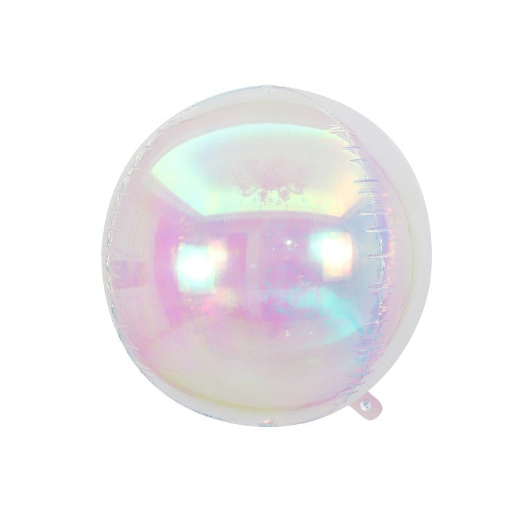 Sphere Shaped Mother of Pearl Iridescent 12 inch Foil Balloon 1ct