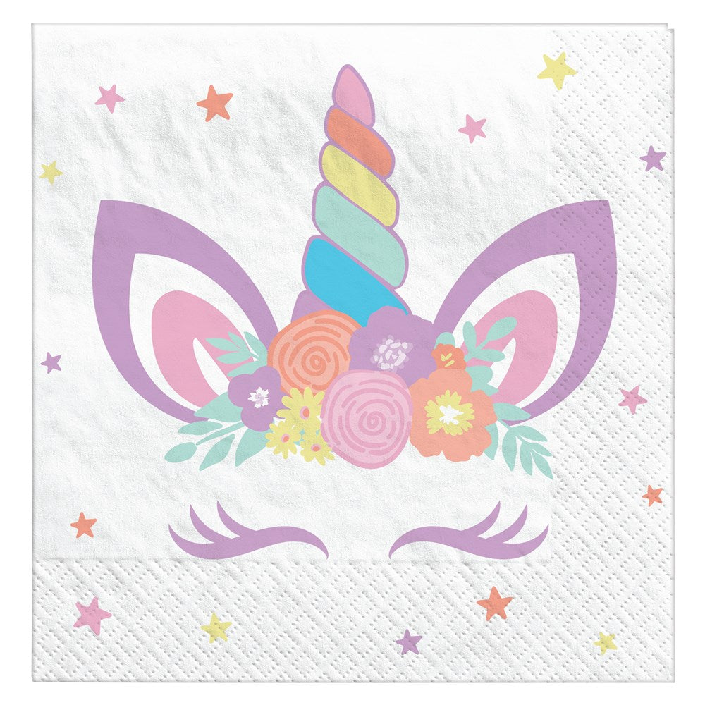 Unicorn Party Beverage Napkin 16ct