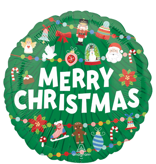 Anagram Christmas Timeless Tree 17 inch Round Foil Balloon 1ct