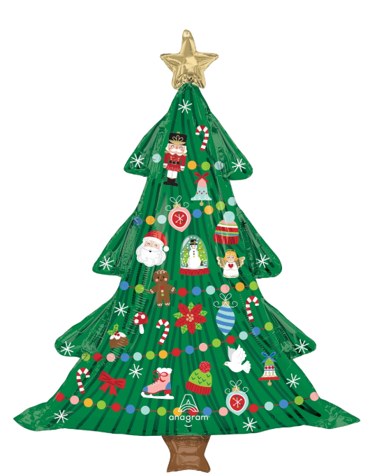 Anagram Christmas Timeless Tree 36 inch Foil Balloon 1ct
