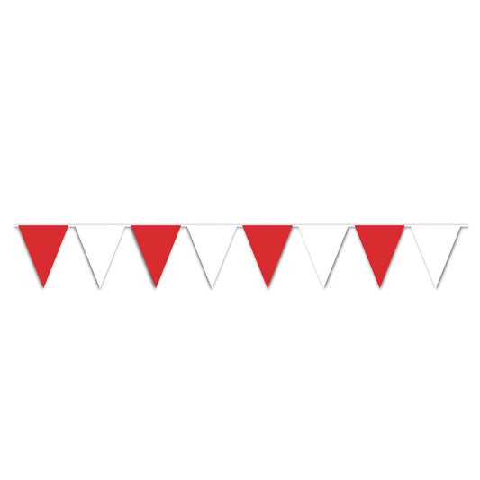 Circus Red and White Pennant Banner