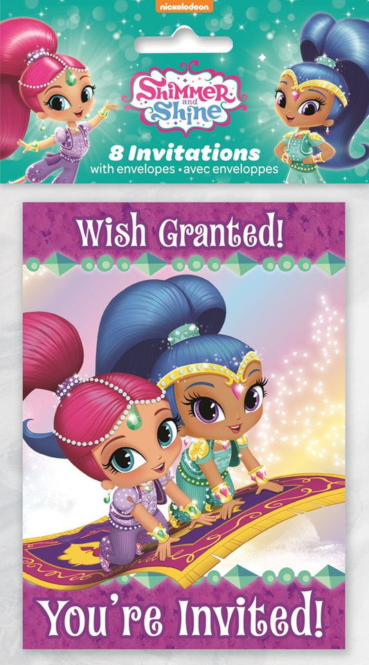 Shimmer and Shine Invitación 8ct