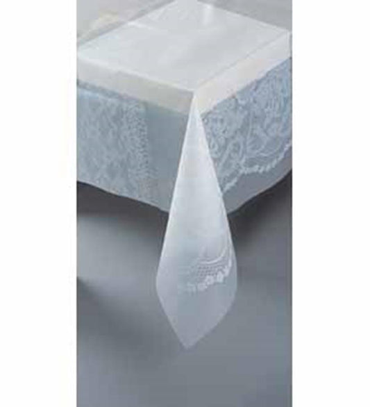 Bright White Tablecover Lace Rectagular