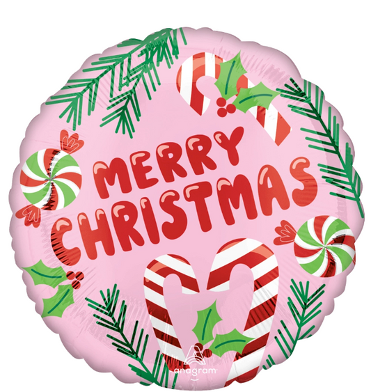 Anagram Christmas Sweetest Season 17 inch Round Foil Balloon 1ct