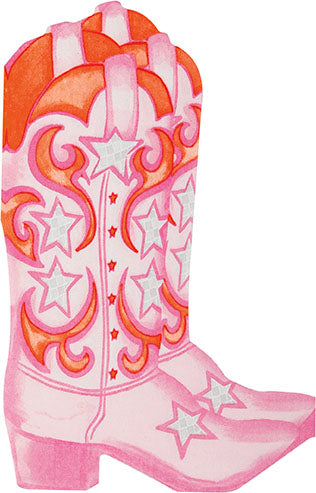 Disco Country Boot Shape Guest Napkin 16ct