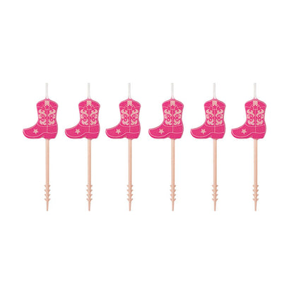 Disco Boot Shape Pick Birthday Candle 6ct