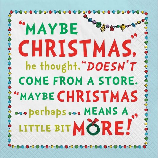 Christmas Perhaps Grinch Luncheon Napkins 16ct