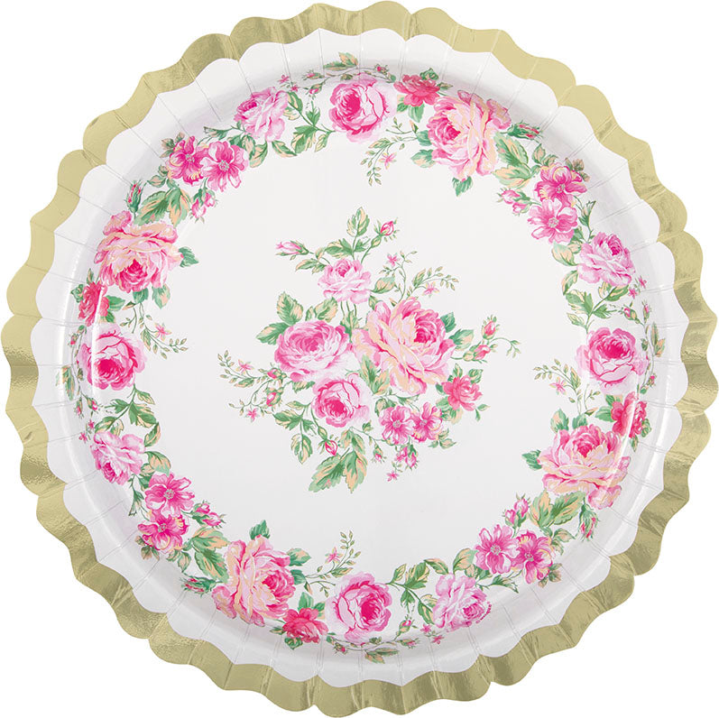 Garden Ornate Scallop 11 inch Plate 8ct