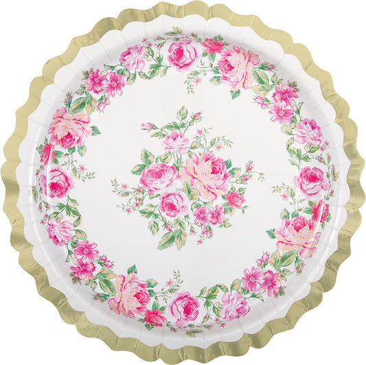 Garden Ornate Scallop 11 inch Plate 8ct