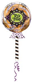 Halloween Trick or Treat Lollipop 42in Foil Balloon