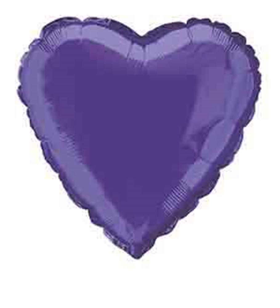 Globo Foil 18in - Heart Deep Purp