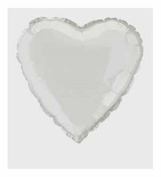 Foil Balloon 18 inch Heart White