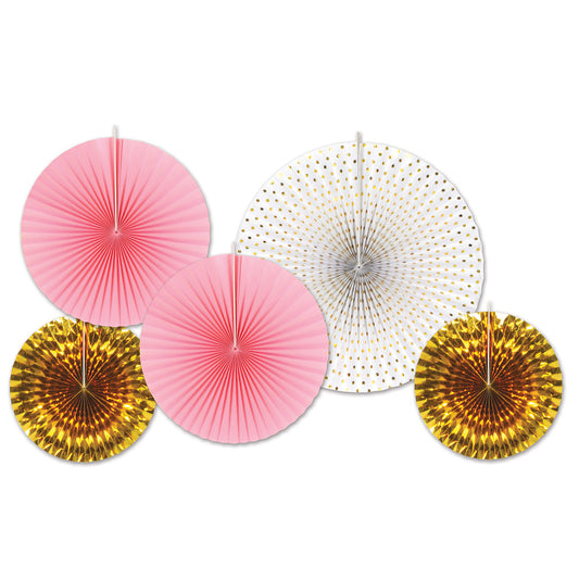 Wedding Paper and Foil Decorative Fans