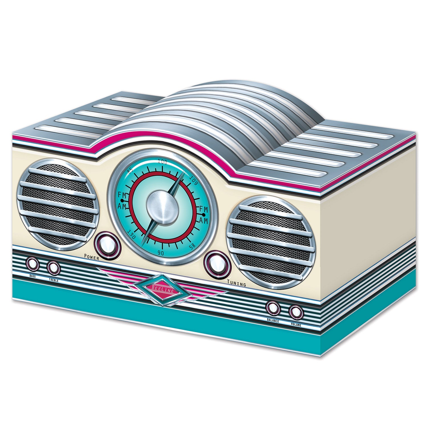 50s Rock and Roll 3D Rock and Roll Radio Centerpiece