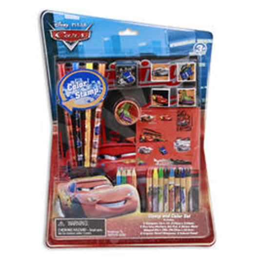 Juego de sellos y colores de Cars de Disney, 44 piezas