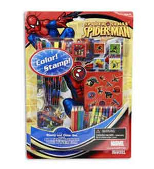 Juego de sellos y colores Spiderman 44 piezas