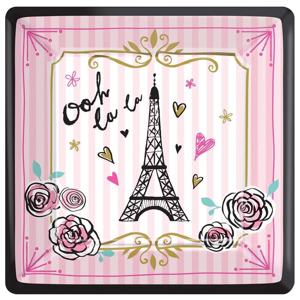 Oui Oui Paris Plato Cuadrado 7in 8ct