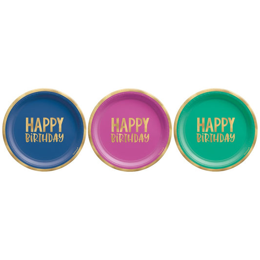 Happy Dots Round Plates 7 inch 8ct