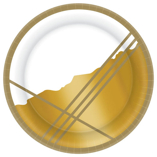 Placa Metálica Facetada Oro (S) 8ct