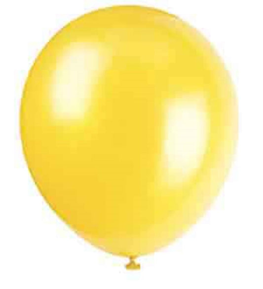 Yellow 12 inch Latex Balloons 10ct