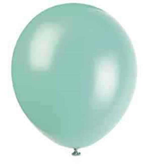 Seafoam Aqua 12 inch Latex Balloon 10ct