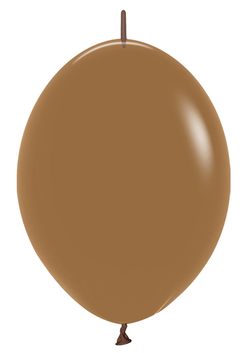 12 Inch Sempertex Deluxe Mocha Link-O-Loon Latex Balloons 50ct