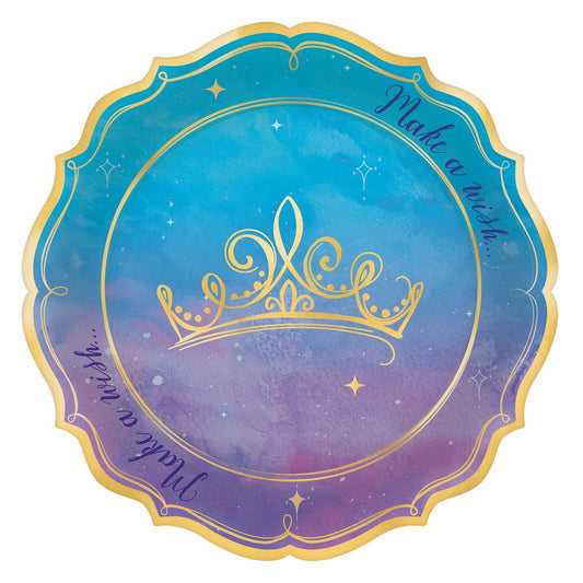 Disney Princess Metallic Plate 7 inch 8ct