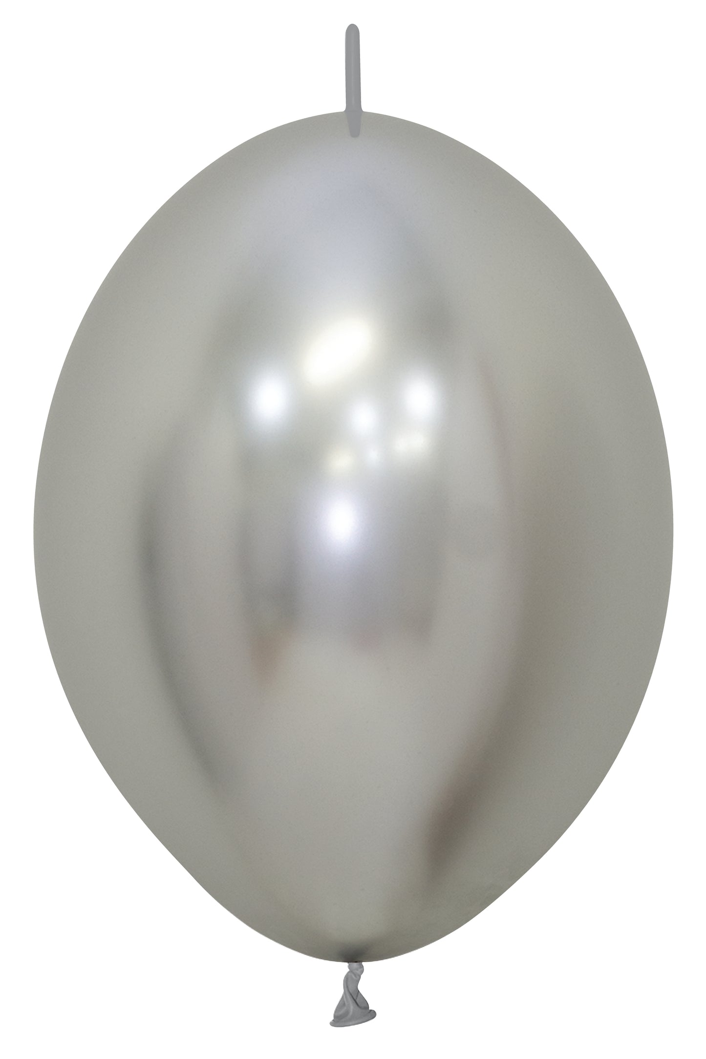 6 inch Sempertex Reflex Silver LINK-O-LOON Latex Balloons 50ct