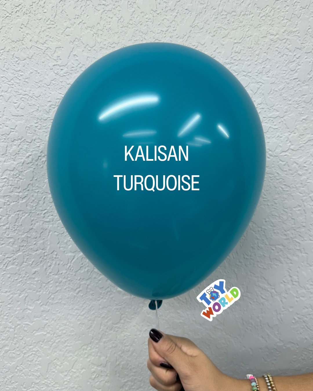 Globos de látex turquesa estándar Kalisan de 12 pulgadas, 100 unidades