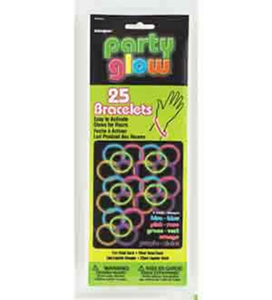 Glow Bracelets assrtd 8in 25ct