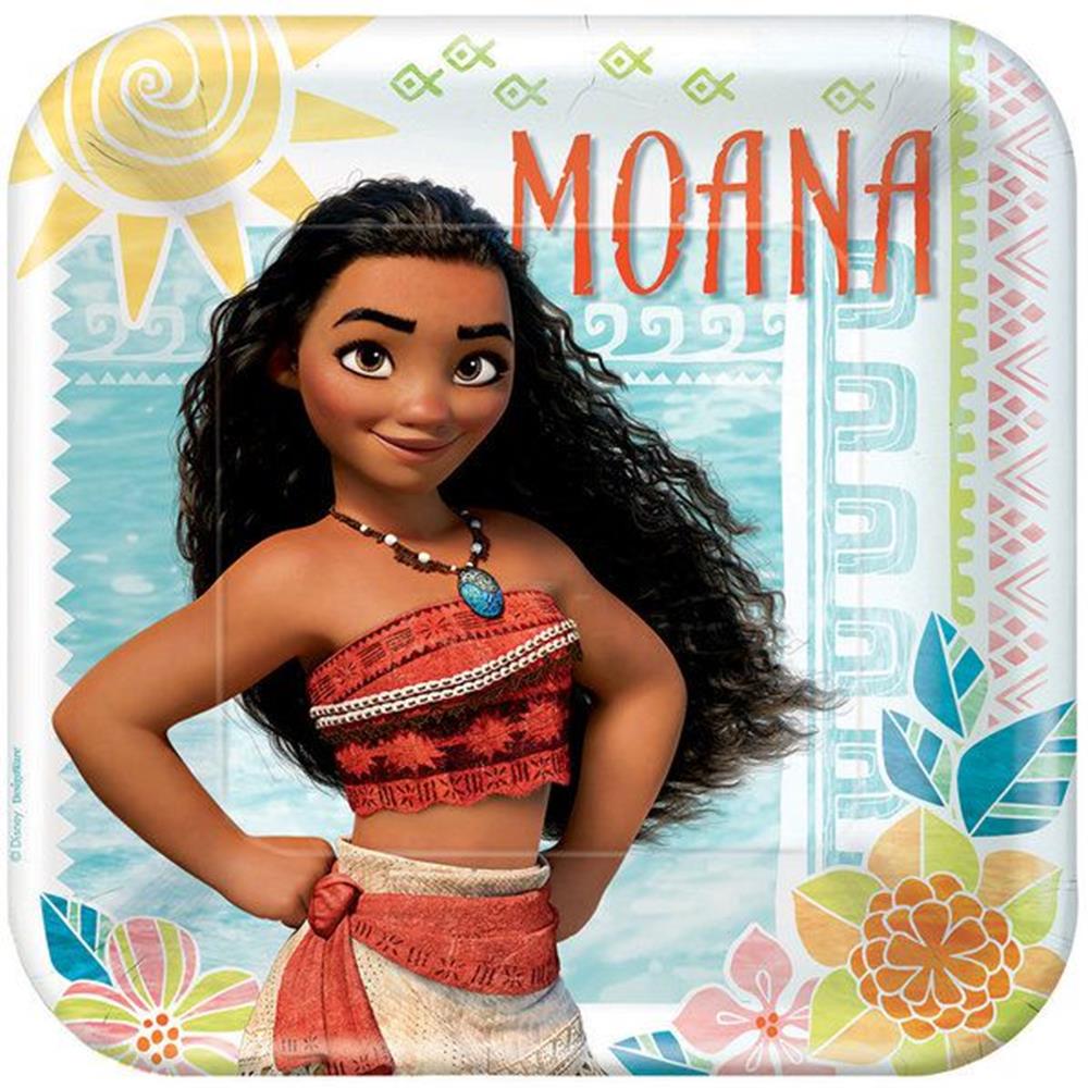 Disney Moana Square Plate 9 inch 8ct