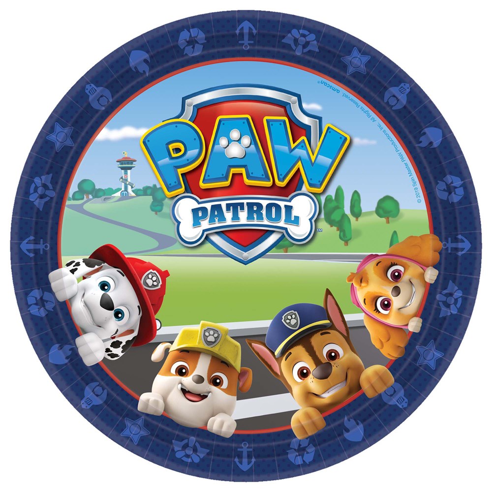 Paw Patrol Aventuras 9in Plate 8ct