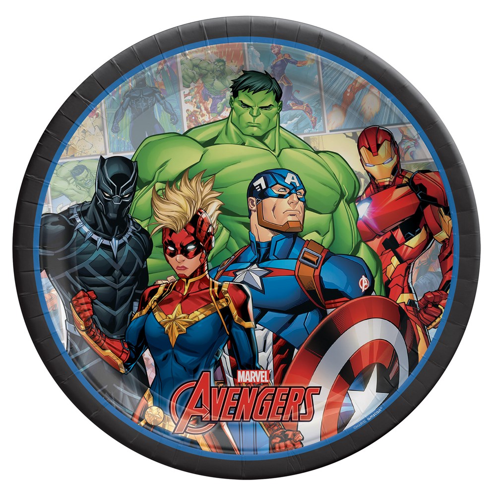 Marvel Avengers Powers Unite Plate 9 inch 8ct