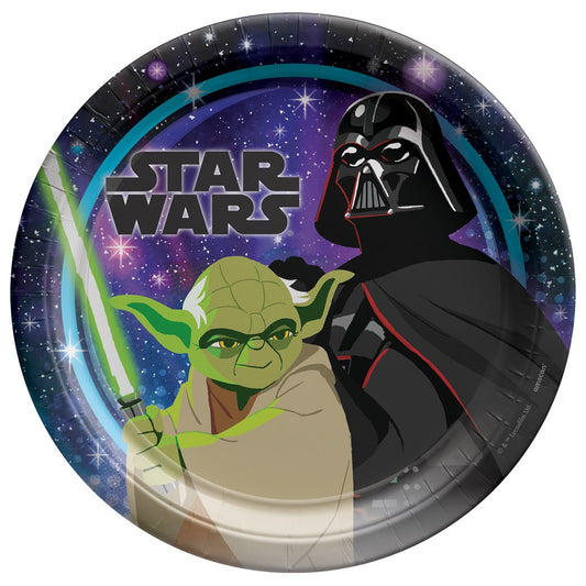 Star Wars Galaxy of Adventures Round Plate 9 inch 8ct