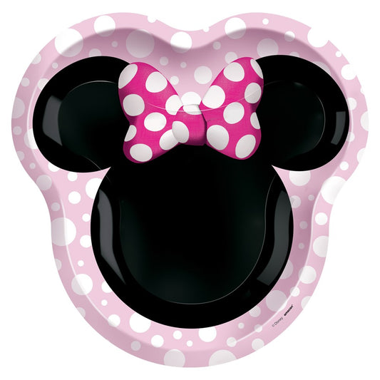 Disney Minnie Mouse Forever Shaped Plates 9 inch 8ct