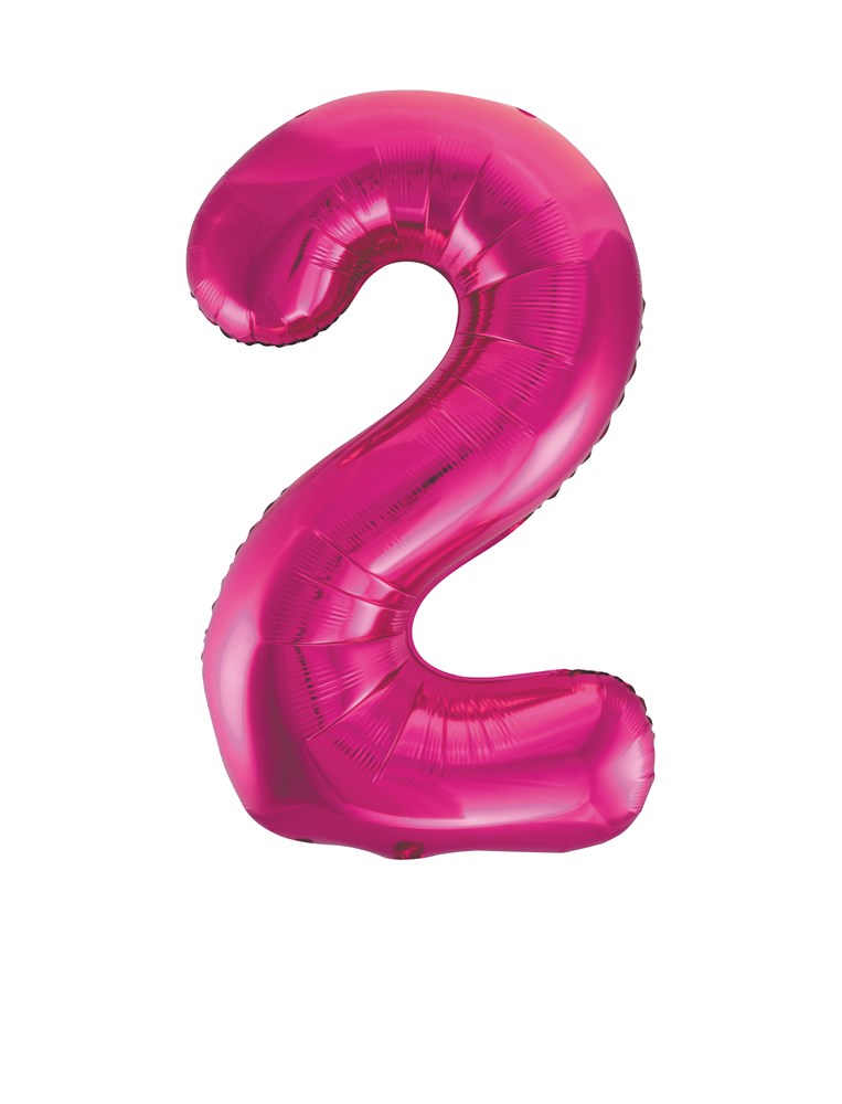 Jumbo Foil Number Balloon 34 inch Pink 2