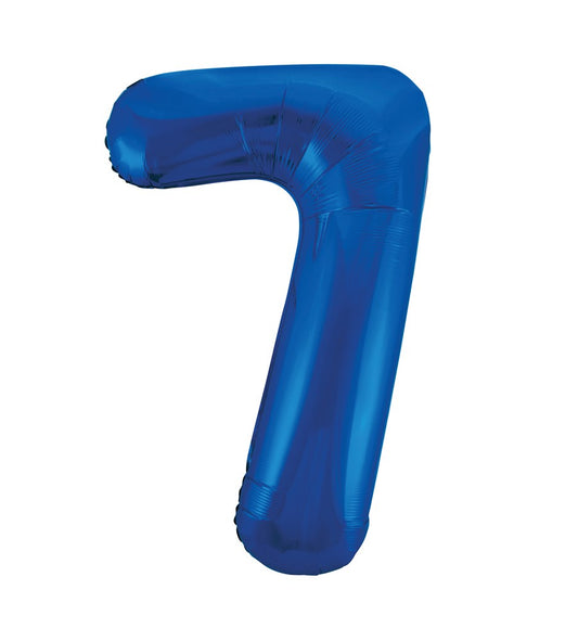 Jumbo Foil Number Balloon 34 inch Blue 7