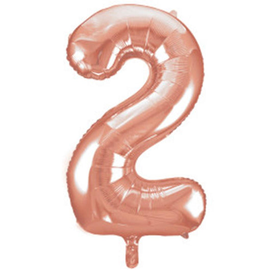 Jumbo Foil Number Balloon 34 inch Rose Gold 2