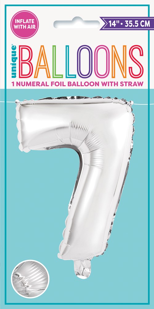 Globo Foil 14in Plata - No 7