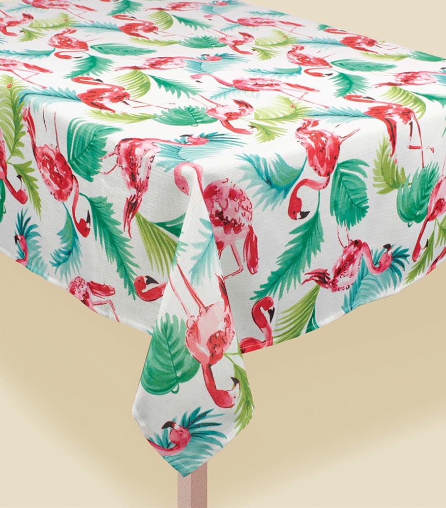 Mantel de tela con diseño de flamencos, 60 x 104 pulgadas, 1 unidad