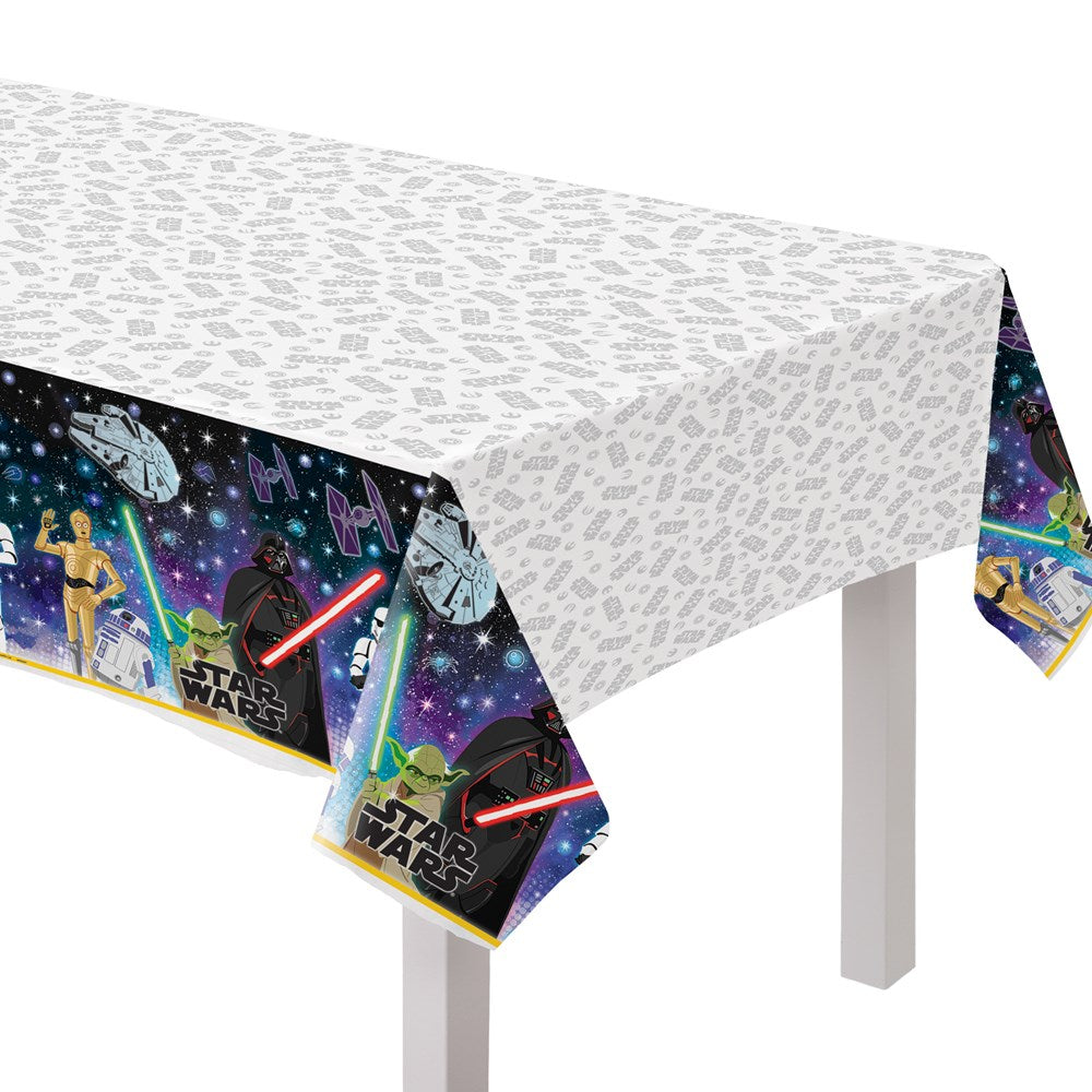 Star Wars Galaxy of Adventures Plastic Table Cover 54 inch x 96 inch 1ct