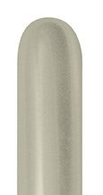 Long, slender pearl cream-colored latex balloon with a smooth, glossy finish.