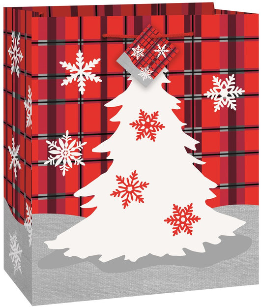 Christmas Rustic Plaid Gift Bag (M)