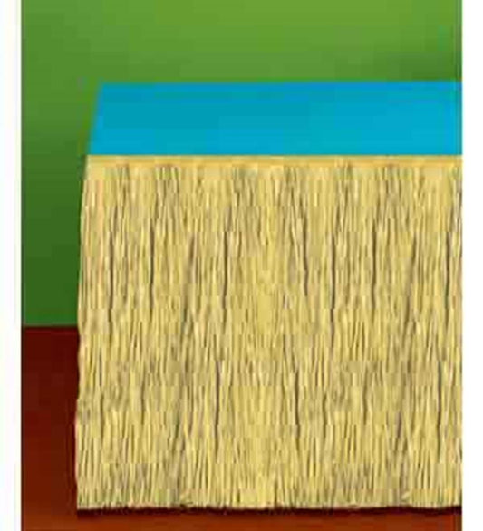 Natural Grass Paper Table Skirt 1ct image