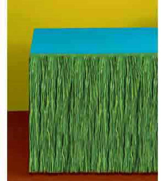 Falda de mesa de papel con césped de color verde, 1 unidad