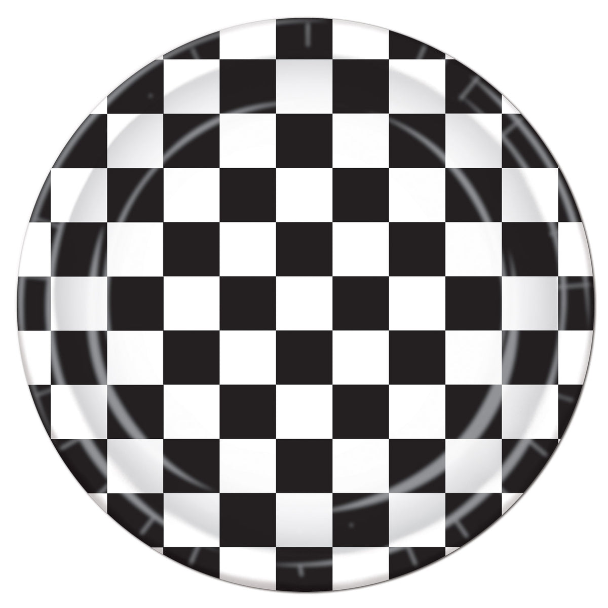 Racing Checkered 9 inch Plate 8ct
