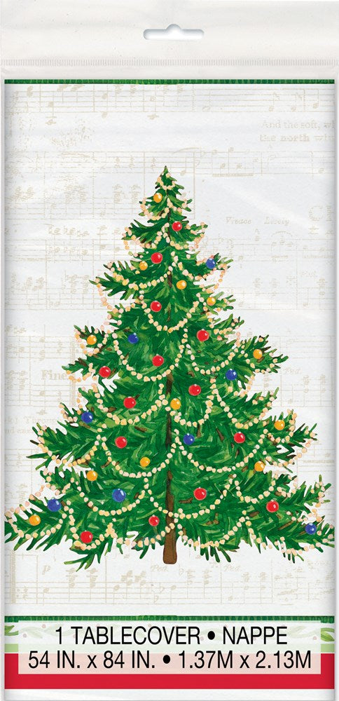 Classic Christmas Tree Tablecover 54in x 84in