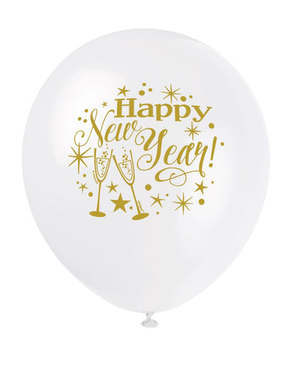 Glittering New Year 12in Balloon 8ct